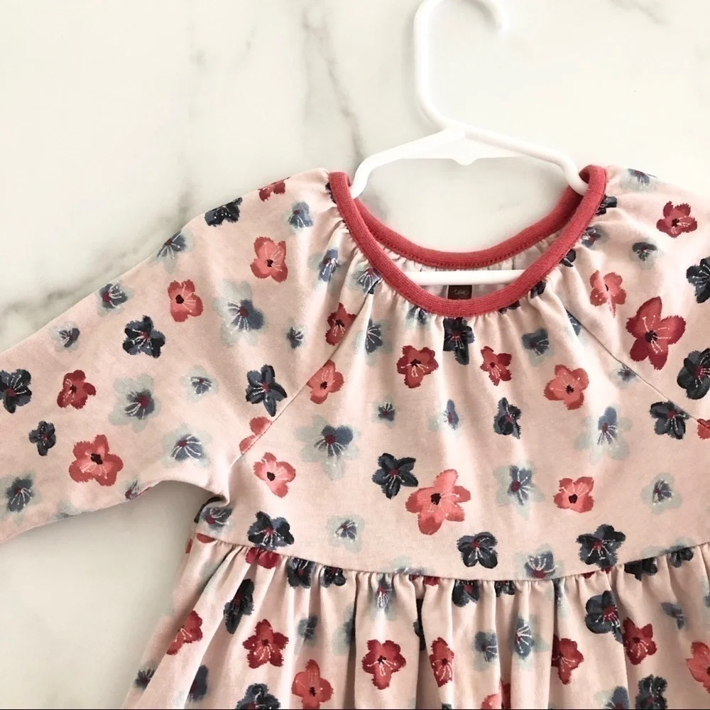 Tea Amai Swingy Babydoll Dress Floral Cotton Pink